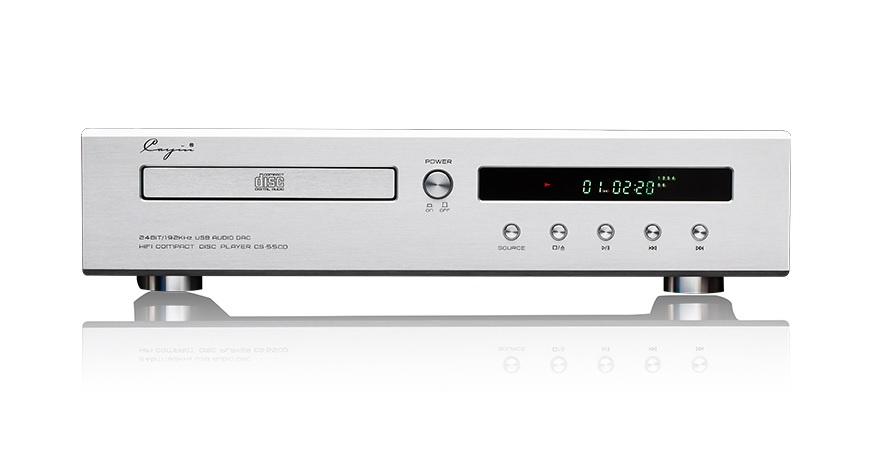 Cayin CS-55CD CD-spelare med USB DAC, silver