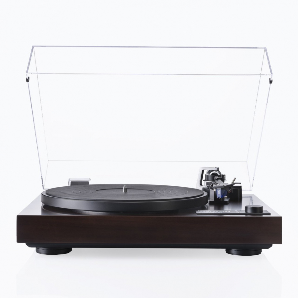 Dual CS-618Q direktdriven vinylspelare med Ortofon 2M Blue-pickup, valnöt