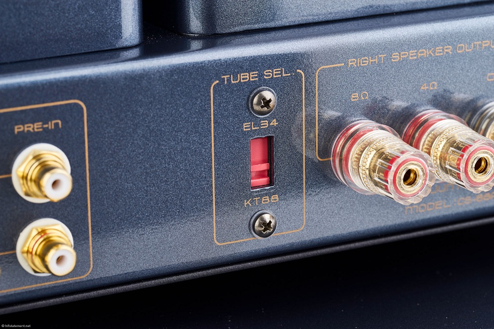 Cayin CS-88A rörförstärkare med KT88 & RIAA-steg för vinylspelare, svart