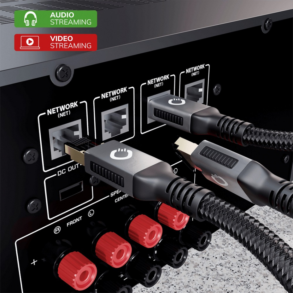 Oehlbach Stream Primus Cat 8.1 nätverkskabel för Ethernet, 1 meter