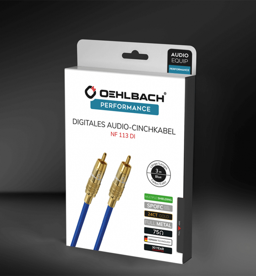Oehlbach NF-113 DI Coaxial S/PDIF RCA ljudkabel