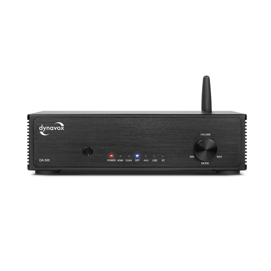 Dynavox DA-300 kompakt förstärkare med HDMI ARC & Bluetooth, svart