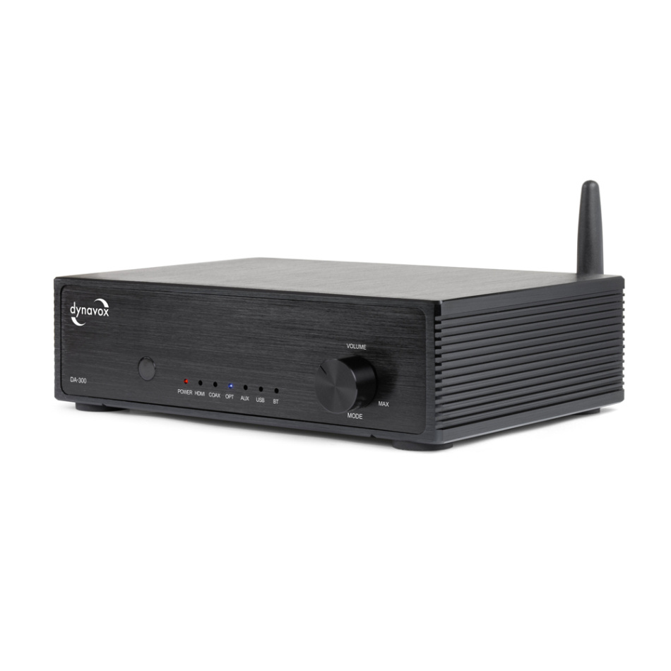 Dynavox DA-300 kompakt förstärkare med HDMI ARC & Bluetooth, svart