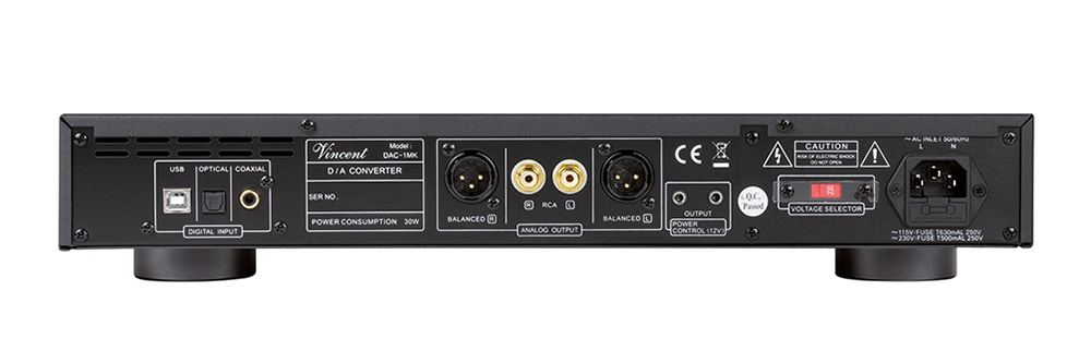 Vincent DAC-1 MK, D/A-omvandlare med XLR svart