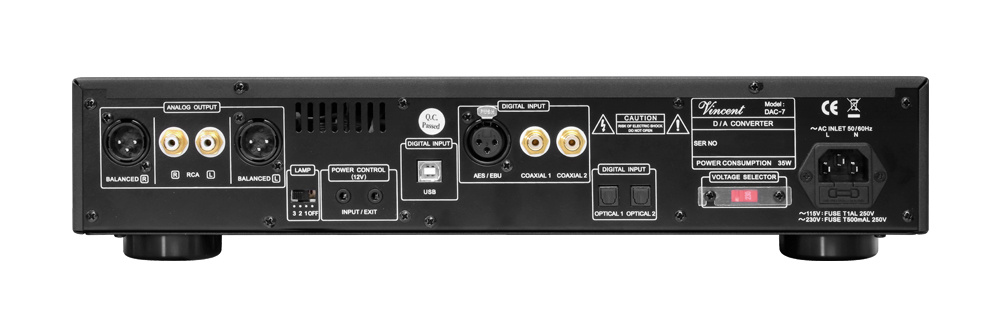 Vincent DAC-7 med rörbestyckning och XLR, svart