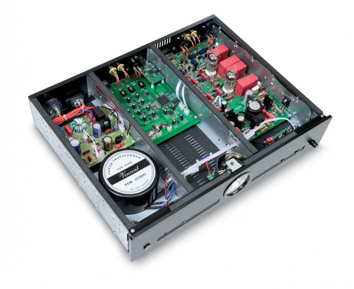 Vincent DAC-7 med rörbestyckning och XLR, svart