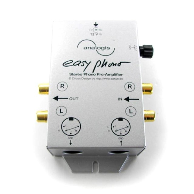 Analogis Easy Phono RIAA-steg med DIN & RCA