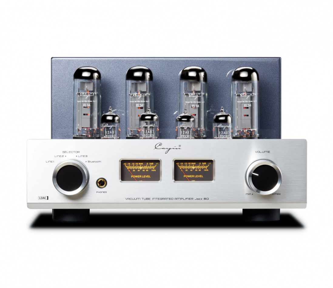 Cayin Jazz 80 rörförstärkare med EL34 & Bluetooth, silver