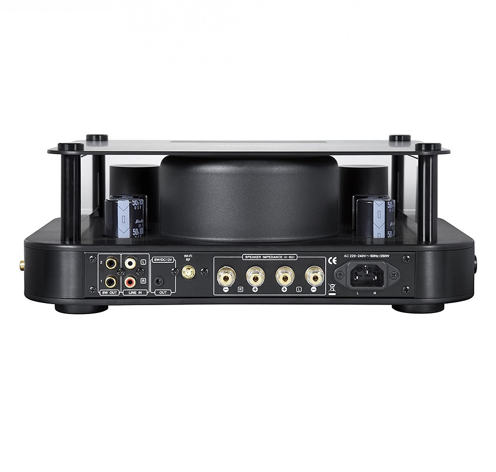 McGee Legend rörbestyckad stereoförstärkare med nätverk & DAC, svart