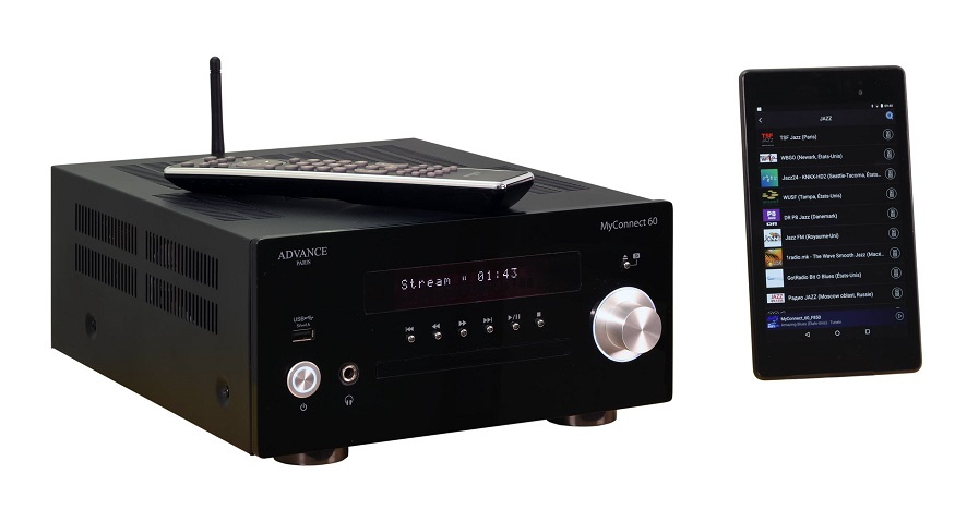 Advance Acoustic MyConnect 60 stereoförstärkare med CD, radio & nätverk, svart