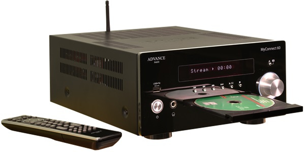 Advance Acoustic MyConnect 60 stereoförstärkare med CD, radio & nätverk, svart
