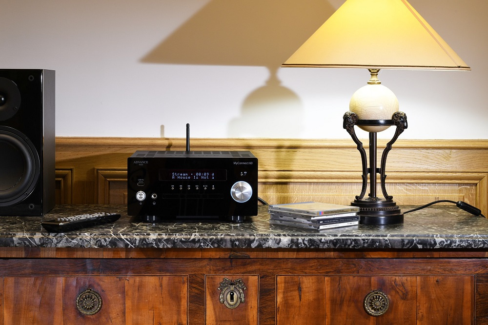 Advance Acoustic MyConnect 60 stereoförstärkare med CD, radio & nätverk, svart