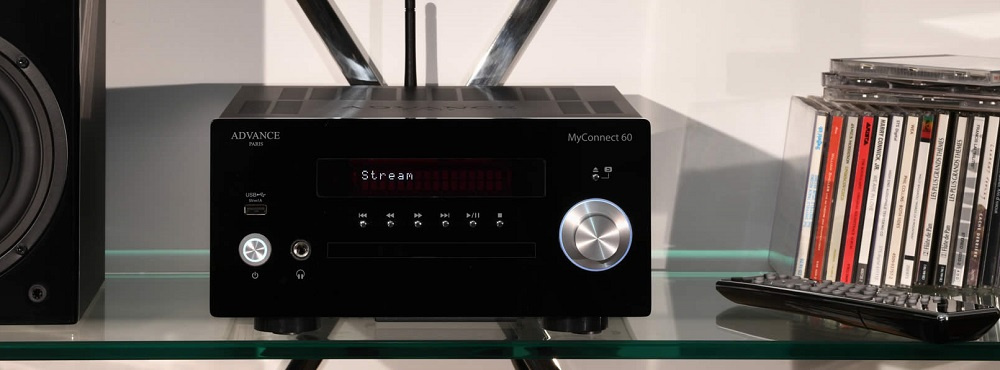 Advance Acoustic MyConnect 60 stereoförstärkare med CD, radio & nätverk, svart