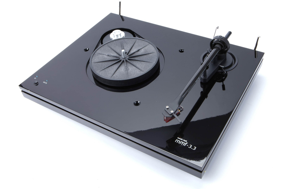 Music Hall MMF 3.3 vinylspelare med Ortofon 2M Red, pianosvart