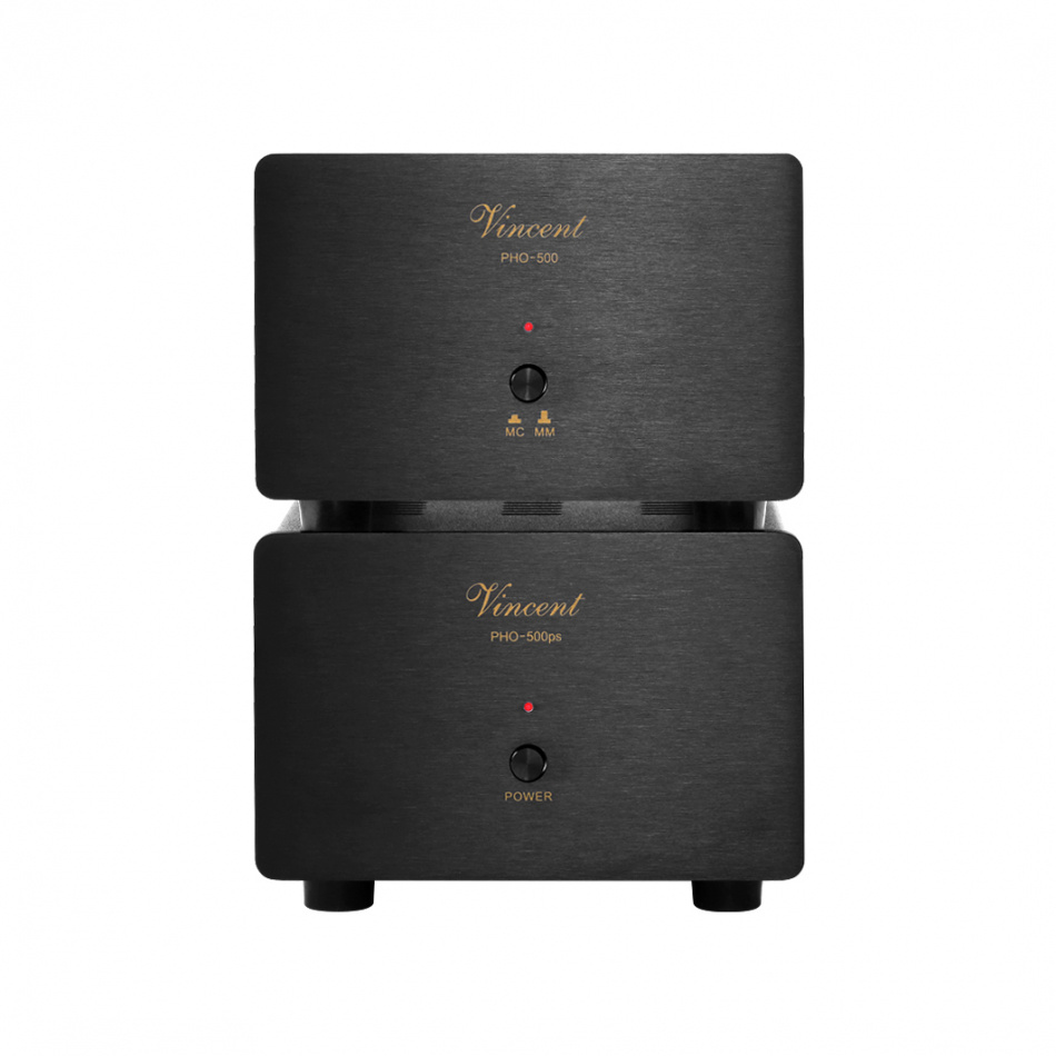 Vincent PHO-500 RIAA-steg med USB för vinylspelare, svart