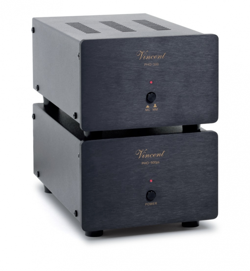 Vincent PHO-500 RIAA-steg med USB för vinylspelare, svart