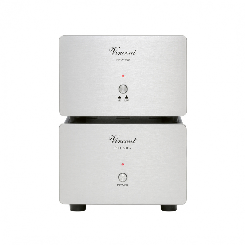 Vincent PHO-500 RIAA-steg med USB för vinylspelare, silver