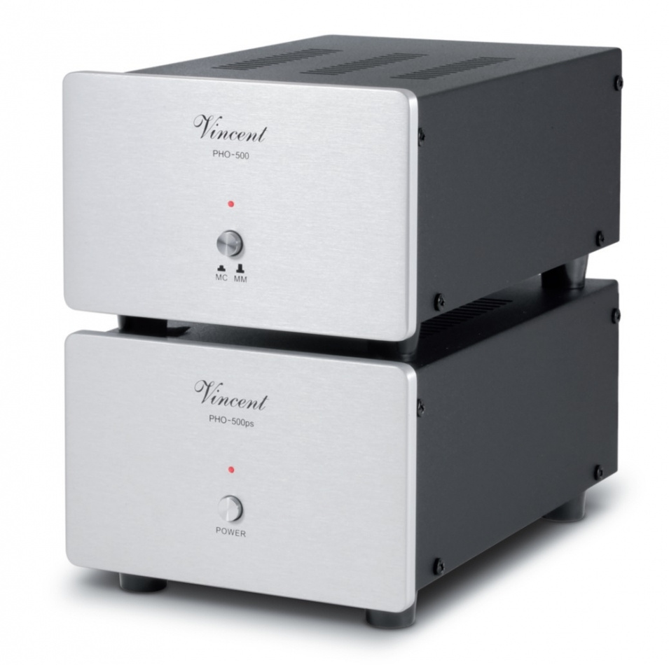 Vincent PHO-500 RIAA-steg med USB för vinylspelare, silver