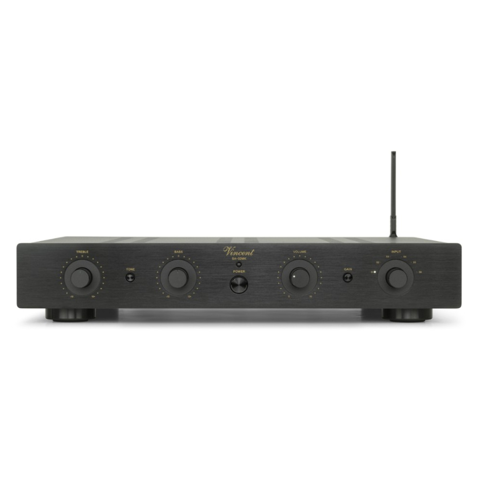 Vincent SA-32MK rörbaserat försteg med XLR och Bluetooth, svart