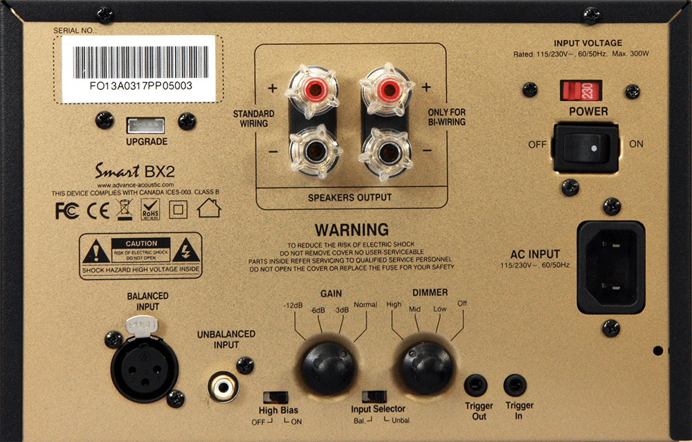 Advance Acoustic Smart BX2 monoblock i kompakt format med XLR, svart