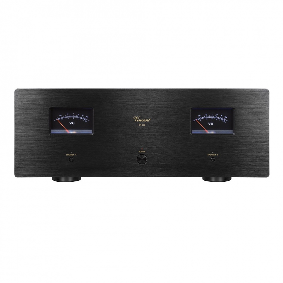 Vincent SP-332 rörbestyckat stereoslutsteg med XLR, svart