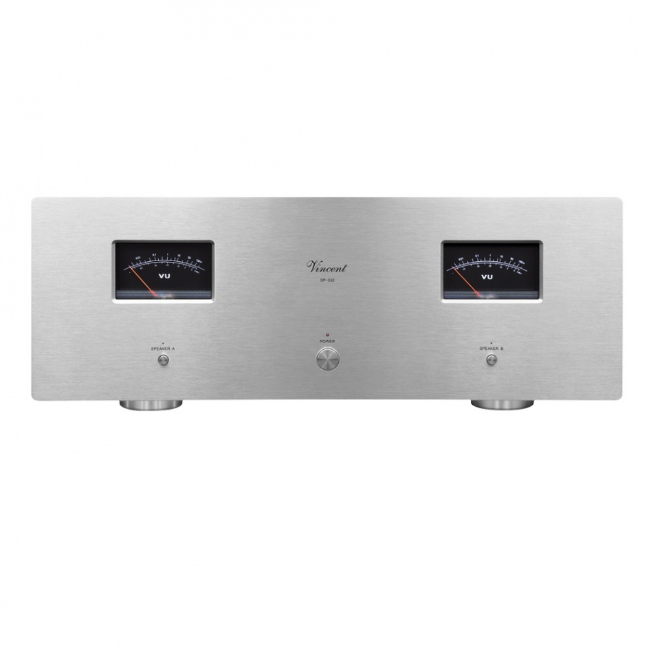 Vincent SP-332 rörbestyckat stereoslutsteg med XLR, silver Returexemplar