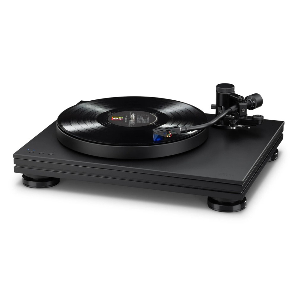 Music Hall Stealth direktdriven skivspelare med Ortofon 2M Blue-pickup, svart