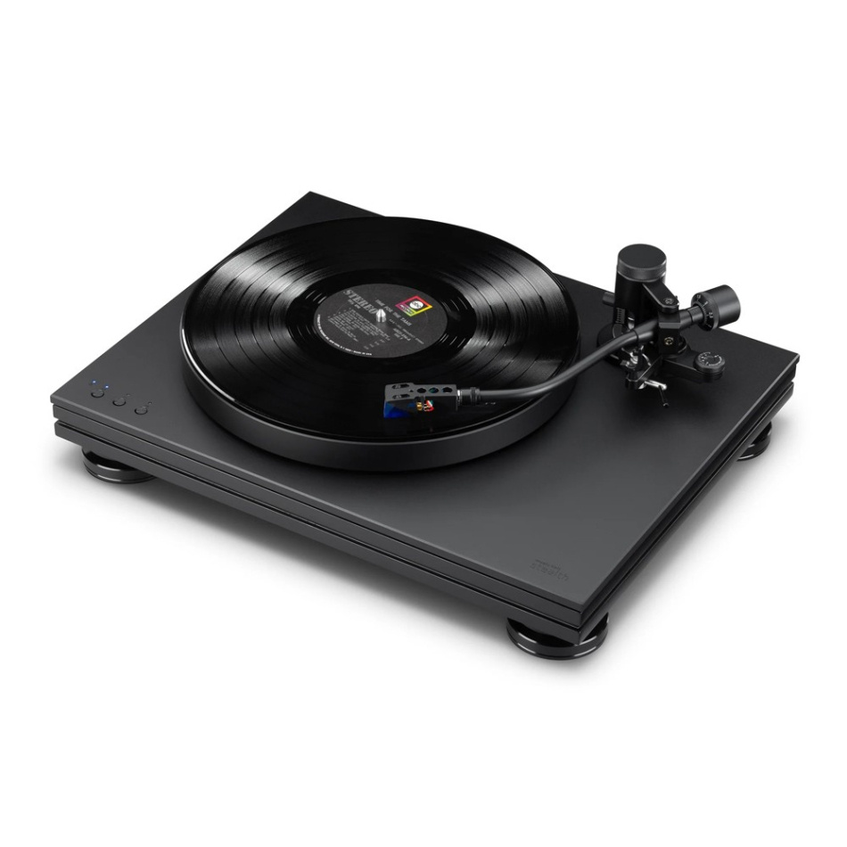 Music Hall Stealth direktdriven skivspelare med Ortofon 2M Blue-pickup, svart