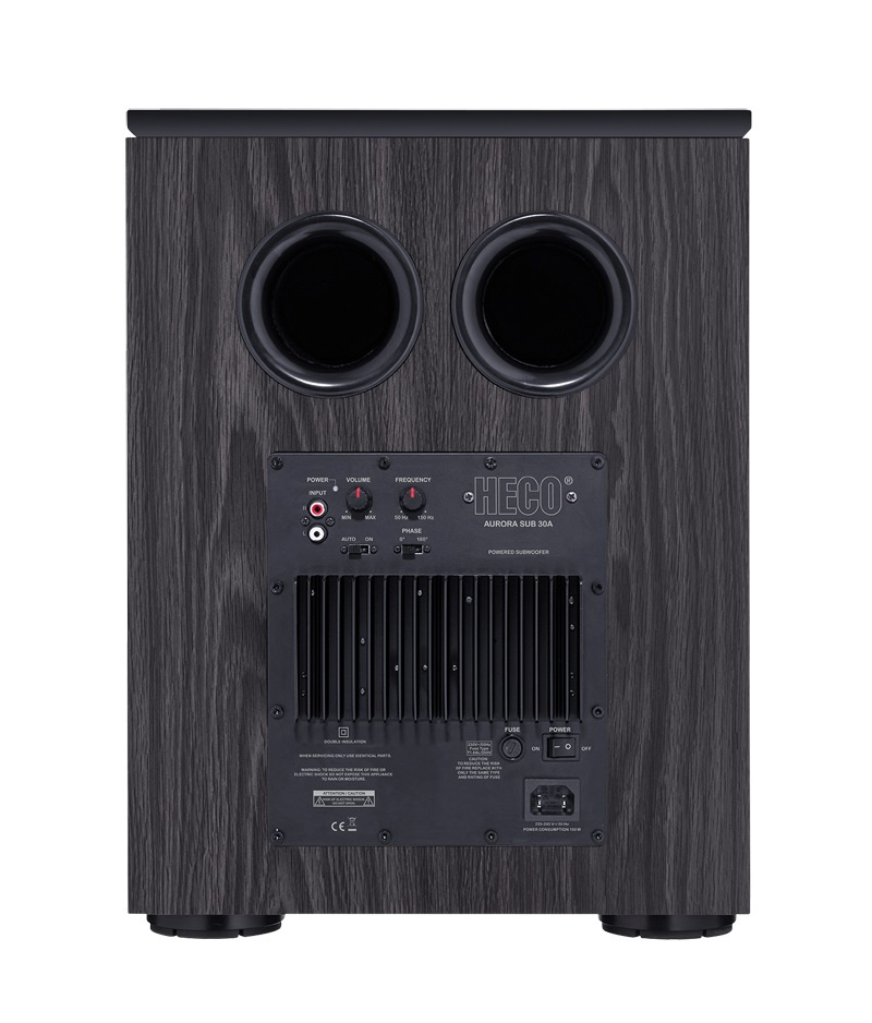 Heco Aurora Sub30A, aktiv subwoofer Ebony Black