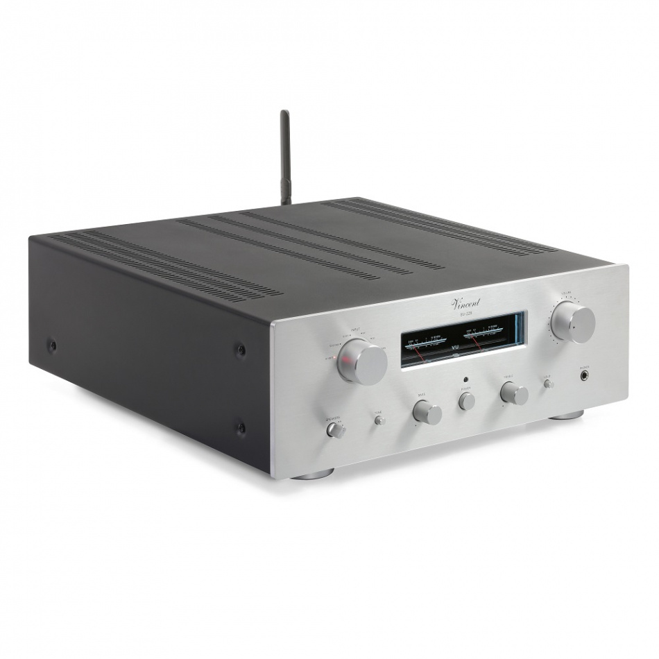 Vincent SV-228 rörbestyckad stereoförstärkare med DAC & Bluetooth, silver