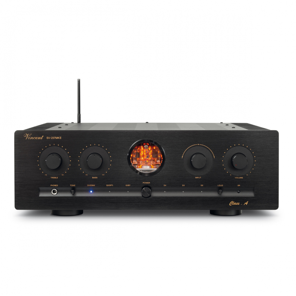 Vincent SV-237MKII rörbestyckad stereoförstärkare med DAC & Bluetooth, svart