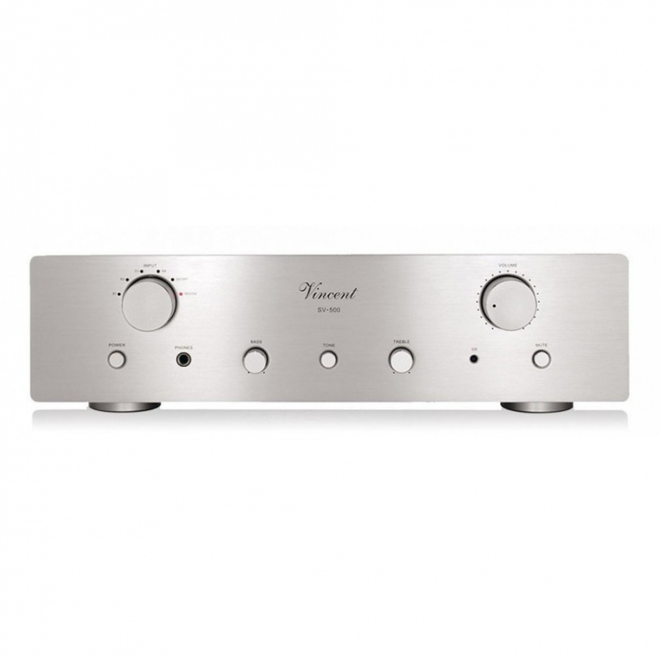 Vincent SV-500 rörbestyckad stereoförstärkare med DAC, silver