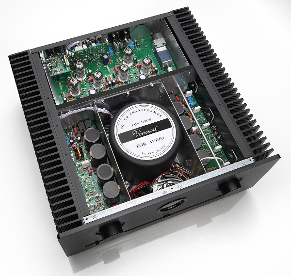 Vincent SV-700 rörbestyckad stereoförstärkare med DAC & XLR, svart