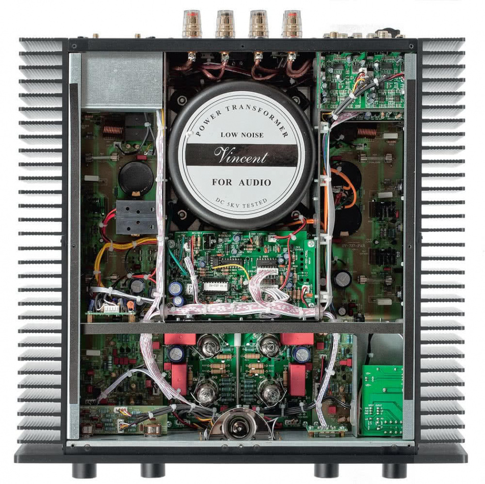 Vincent SV-737 rörbestyckad stereoförstärkare med DAC, svart