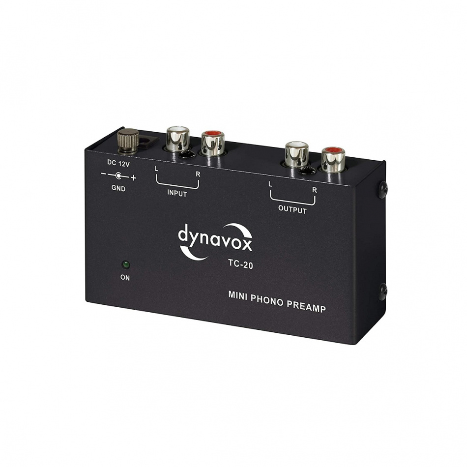 Dynavox TC-20 RIAA-steg för vinylspelare, svart