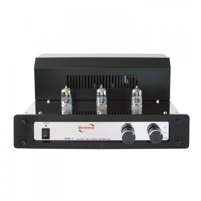 Dynavox TPR-1 kompakt rörbestyckat steroförsteg, kromfinish