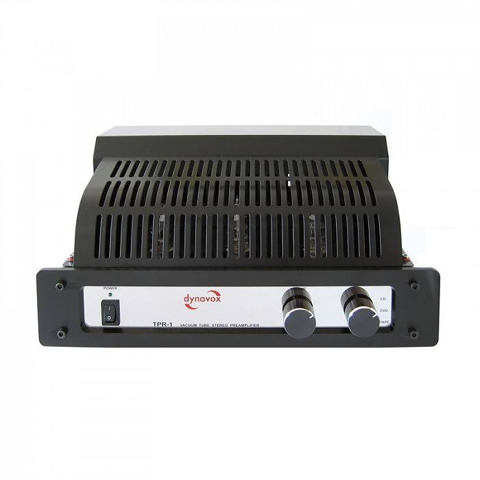 Dynavox TPR-1 kompakt rörbestyckat steroförsteg, kromfinish