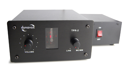Dynavox TPR-2 rörbestyckat RIAA-steg för vinylspelare, svart