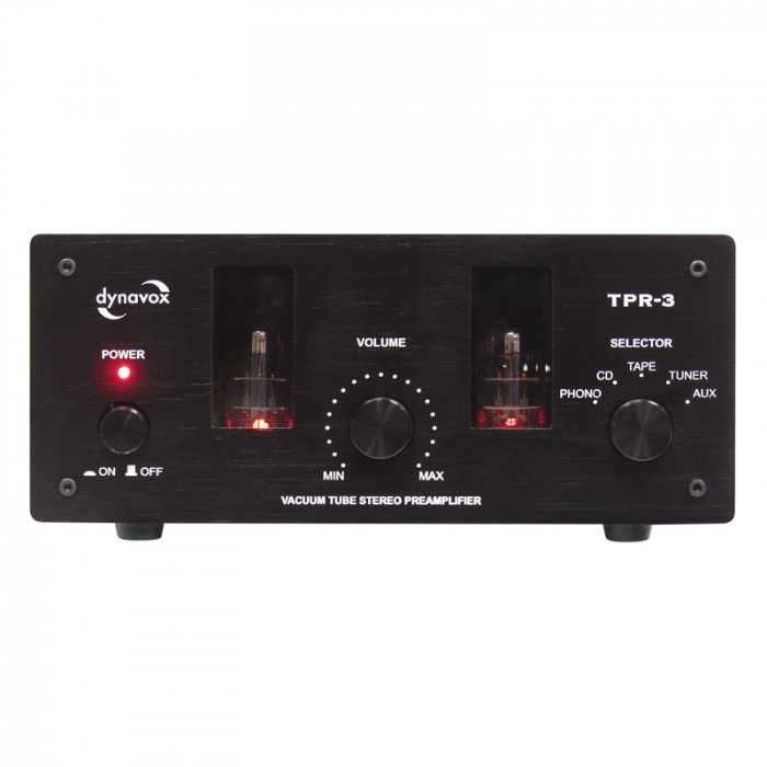 Dynavox TPR-3 kompakt rörbestyckat stereoförsteg, svart