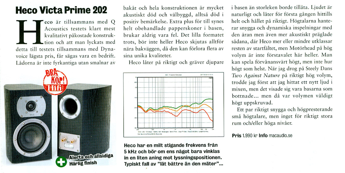 Heco Victa Prime 202, stativhögtalare svart par