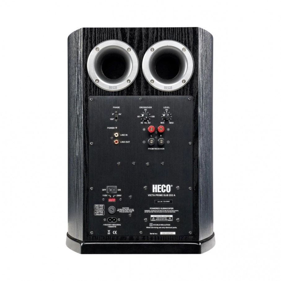 Heco Victa Prime Sub 252A aktiv subwoofer, svart