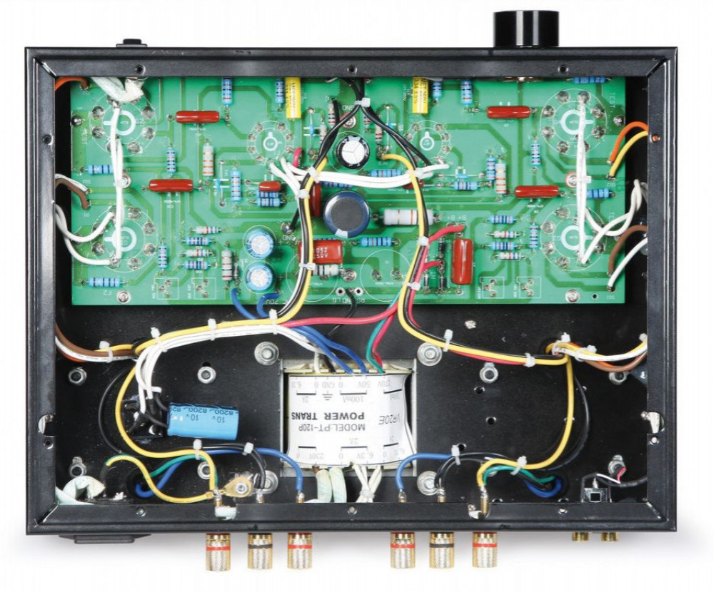 Dynavox VR-20 rörförstärkare med 6P6P-effektrör, svart
