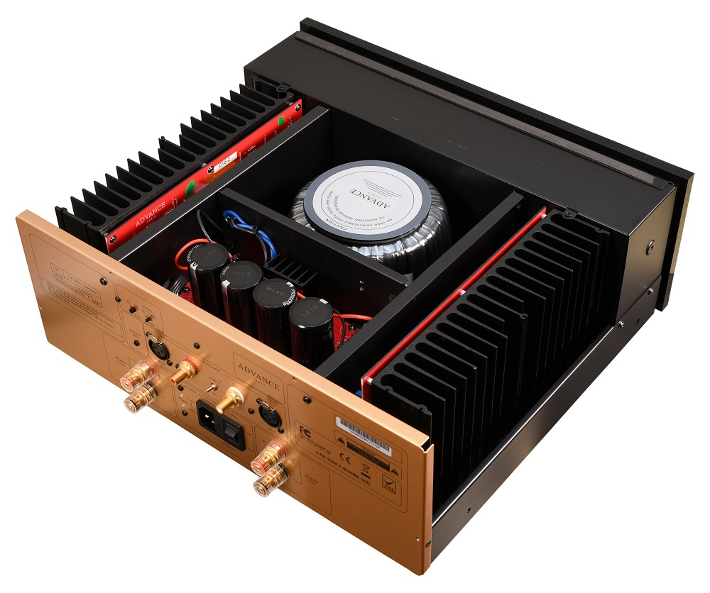 Advance Acoustic X-A160 EVO, stereoslutsteg med XLR & VU-mätare