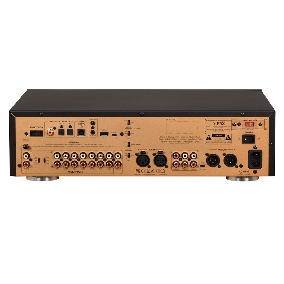 Advance Acoustic X-P700, dual-mono stereoförsteg med DAC och RIAA-steg