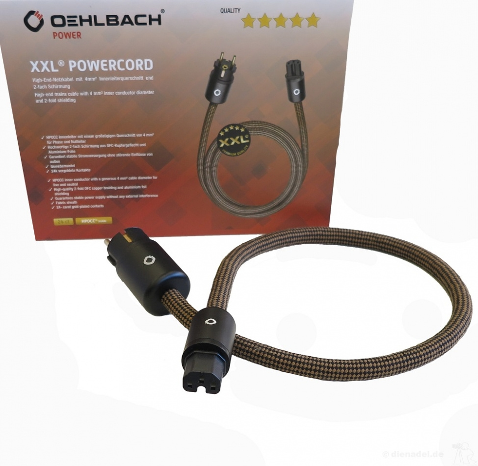 Oehlbach XXL Powercord, nätkabel