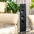 Indiana Line Nota 550 X golvhögtalare, svart par Indiana Line Nota 550 X golvhögtalare, svart par