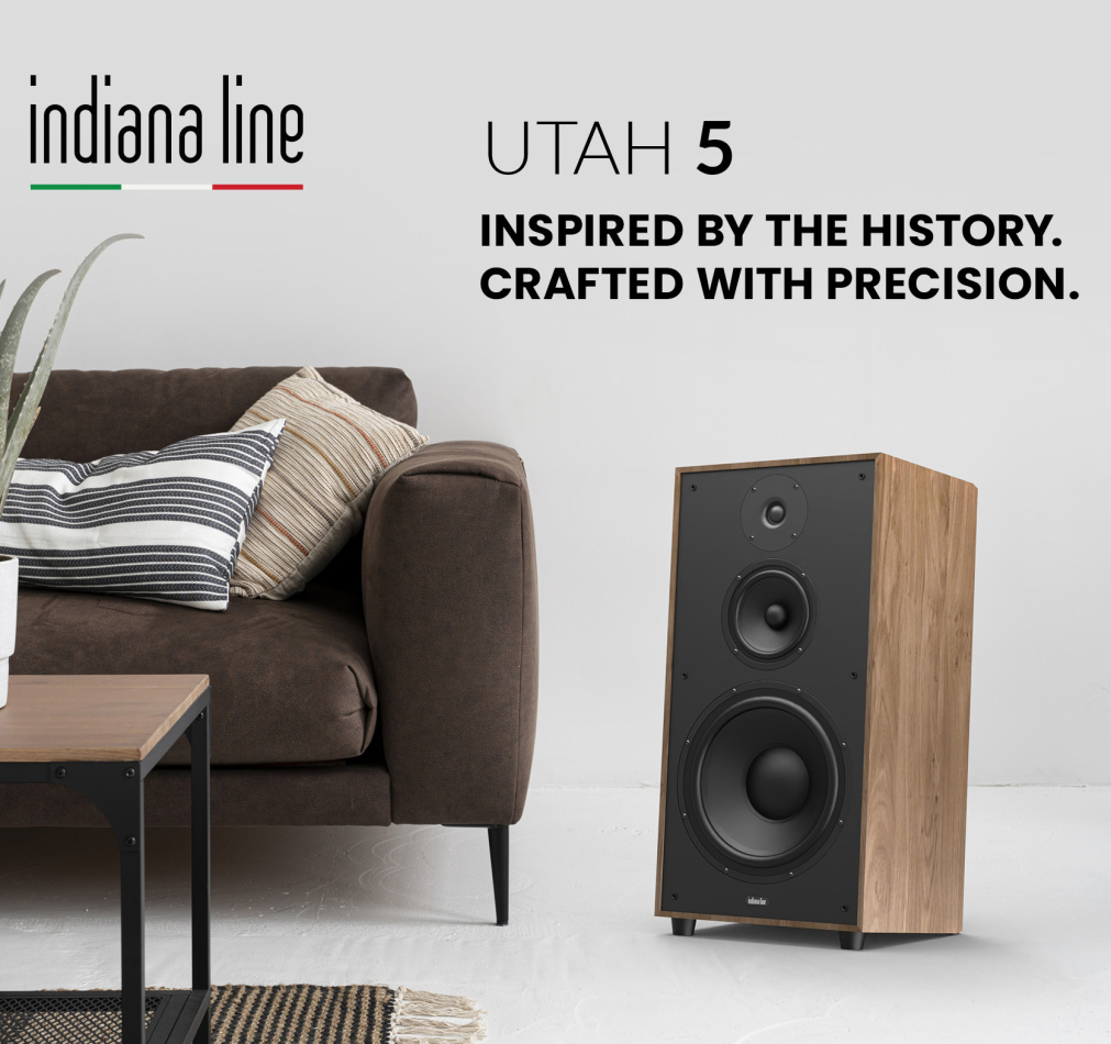 Indiana Line Utah 5 Vintage-inspirerade golvhögtalare, valnöt par