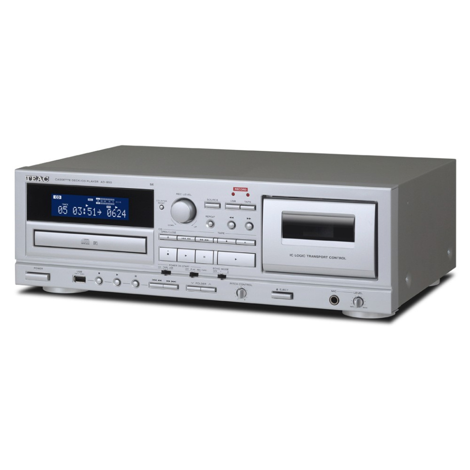 Teac AD-850-SE CD & kassettbandspelare, silver