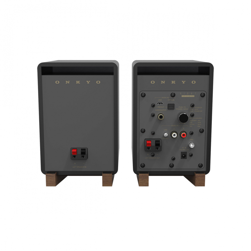 Onkyo GX-10DB aktiva stereohögtalare med Bluetooth, svart par