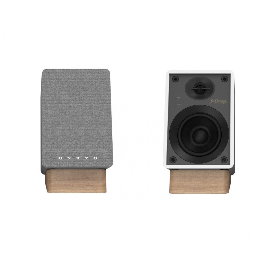 Onkyo GX-10DB aktiva stereohögtalare med Bluetooth, vitt par